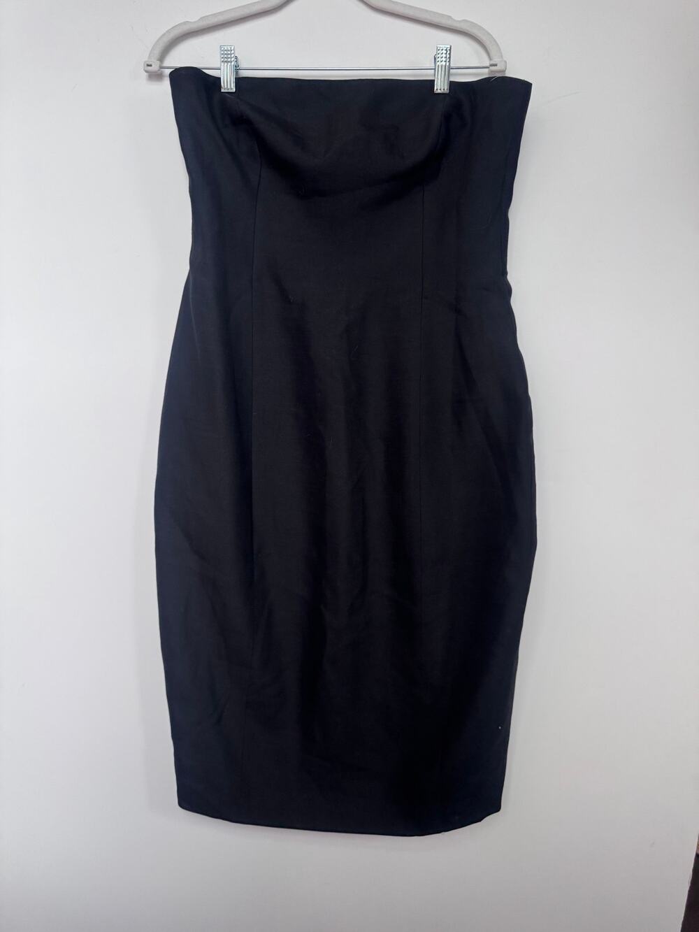 Vintage KORS Michael Kors 90s Black Strapless Pencil Cocktail Dress Silk Italy 6